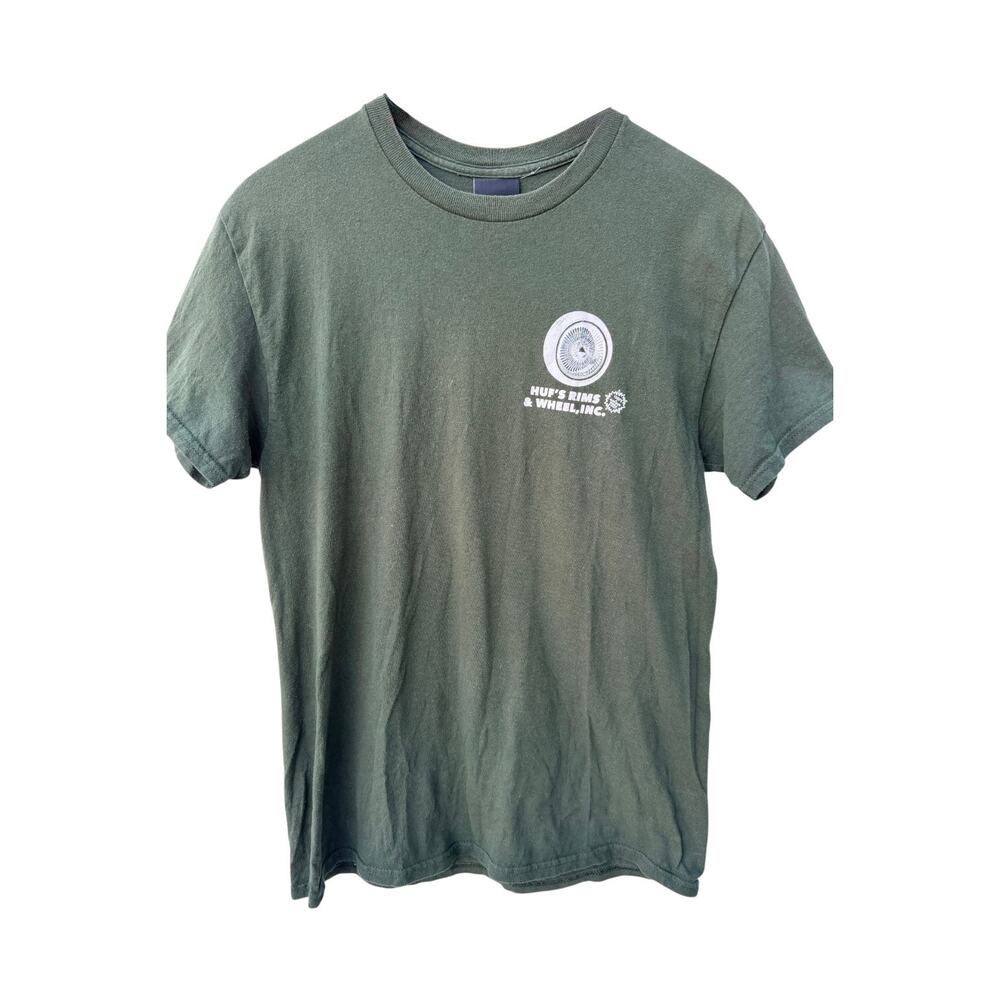 HUF Graphic T Shirt Mens Medium Green Streetwear Skate Tee